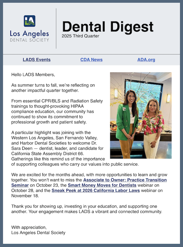 LADS Dental Digest 2025 Q3